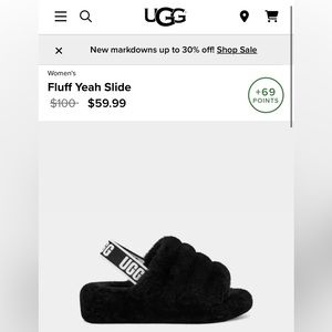 Women’s UGG Fluff Yeah Slide in Black